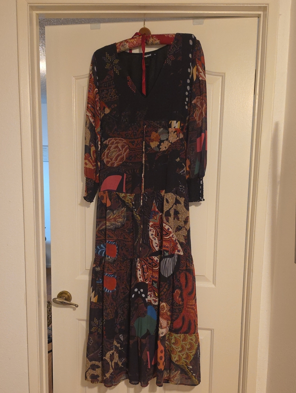 Desigual Black Multi Printed Maxi Dress